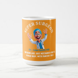 Cheerful Surgeon Cartoon Art for Medical Heroes Koffiemok