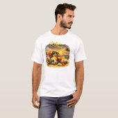 Cheerful Turtle on Tropical Vacation Basic T-Shirt (Devant entier)