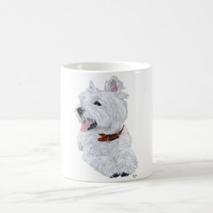Cheerful West Highland White Terrier Koffiemok