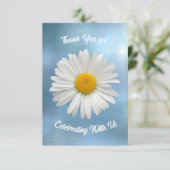 Cheerful White Daisy Bedankkaart (Staand voorkant)