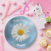 Cheerful White Daisy Papieren Bordje (Feest)