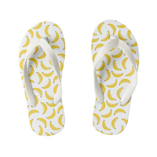 Cheerful Yellow Banana Pattern Fruit Bananas Kinder Teenslippers