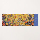 Cheerful Yellow Floral Yogamat (Voorkant (horizontaal))