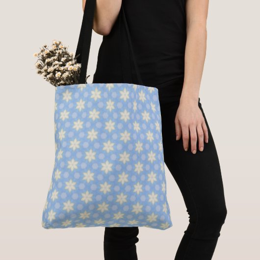 Cheerful yellow starry tote bag (De près)