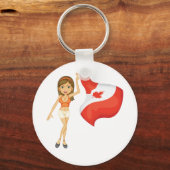 Cheering voor Canadese Sleutelhanger (Voorkant)