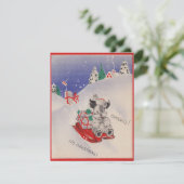 Cheerio Het is kerstsnuithond Feestdagenkaart (Staand voorkant)