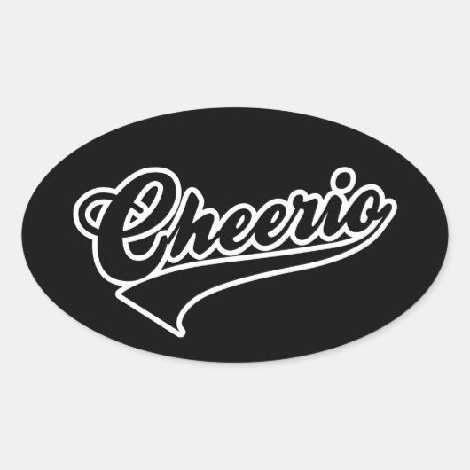 Cheerio Oval Sticker (Voorkant)