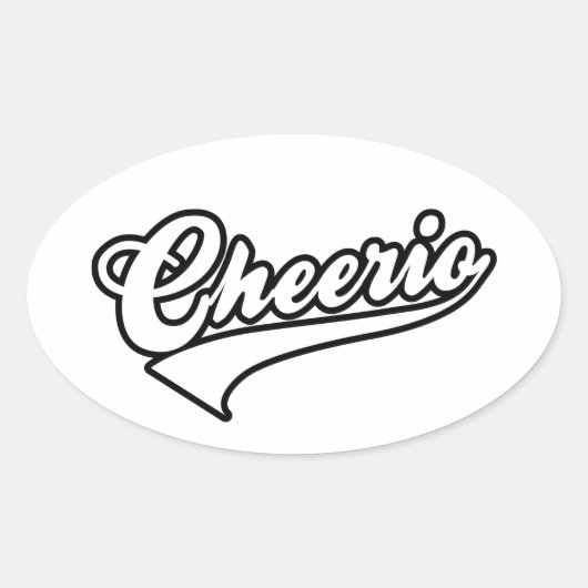 Cheerio Ovale Sticker (Voorkant)