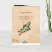 "Cheerio" Sneeuwmensen Feestdagen Kaart (Achterkant)