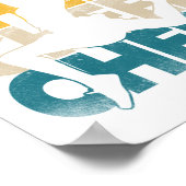 Cheerlead Cheer Cheer Retro  Poster (Hoek)