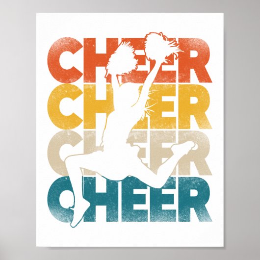 Cheerlead Cheer Cheer Retro  Poster (Voorkant)