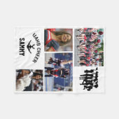 Cheerlead Class of 2023 4 Foto School Name Fleece Deken (Voorkant (Horizontaal))