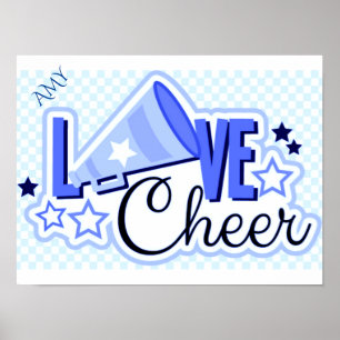 Cheerlead gepersonaliseerd poster. "16 x 12" poster