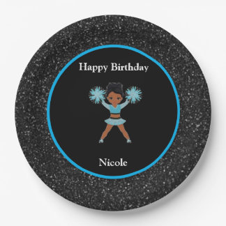 Cheerlead "Happy Birthday" Black Sparkle Papieren Bordje