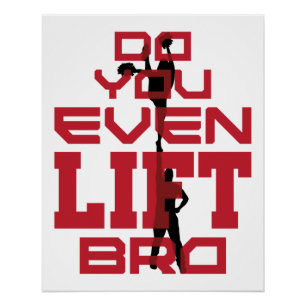 Cheerlead Mannen grappig, zelfs liftbro Perfect Poster