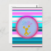 Cheerlead "Niet alleen vliegen, soeren" stripes Briefkaart (Voorkant / Achterkant)