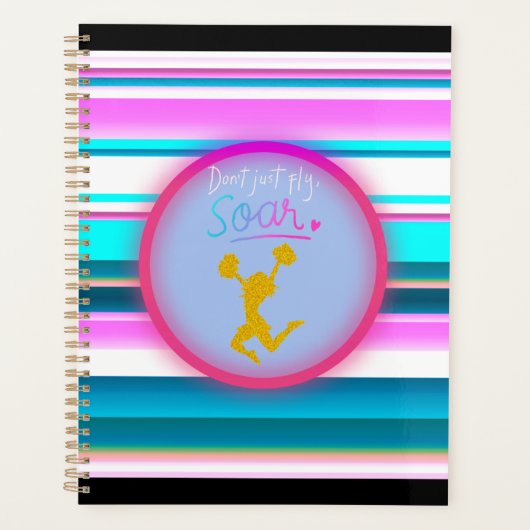 Cheerlead "Niet alleen vliegen, soeren" stripes Planner (Voorkant)