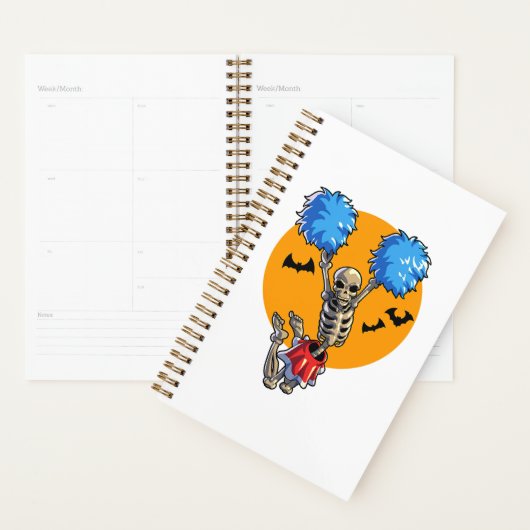 Cheerlead Skeleton Halloween Cheer Mam Girls Wo Planner (Display)