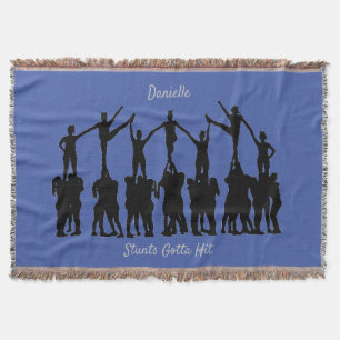 Cheerlead "Stunts Gotta Hit" Blue / Silver Deken