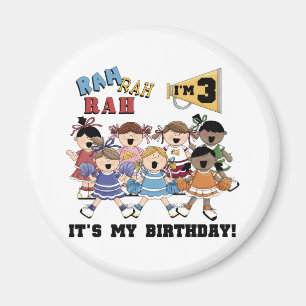 Cheerleader 3e verjaardag T-shirts en geschenken Magneet