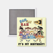 Cheerleader 3e verjaardag T-shirts en geschenken Magneet (Voorkant / Achterkant)