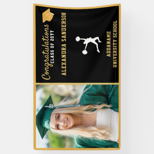 Cheerleader afstuderen banner (Verticaal)