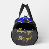 cheerleader bag, personalize blue, white & black  plunjezak (Rechts)