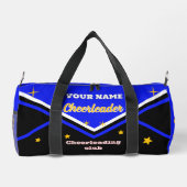 cheerleader bag, personalize blue, white & black plunjezak (Achterkant)
