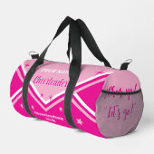 cheerleader bag, personalize pink, white & black  plunjezak (Rechterhoek)