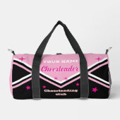 cheerleader bag, personalize pink, white & black plunjezak (Voorkant)