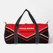 cheerleader bag, personalize red, white & black plunjezak (Voorkant)