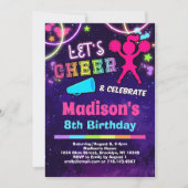 Cheerleader Birthday Party Kaart (Voorkant)
