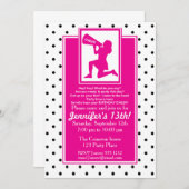 Cheerleader Birthday Uitnodiging  (Voorkant / Achterkant)