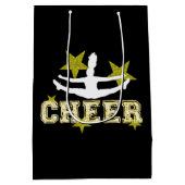 Cheerleader Black en Gold Gift Bag Medium Cadeauzakje (Achterkant)