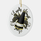 Cheerleader Black en Gold Qualities Keramisch Ornament (Rechts)