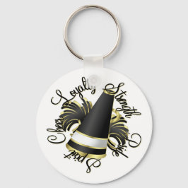 Cheerleader Black en Gold Qualities Sleutelhanger