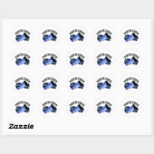 Cheerleader Blue Ronde Sticker (Vel)