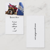 Cheerleader boxer visitekaartje (Voorkant / Achterkant)