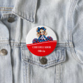 Cheerleader Button Pin (In situ)