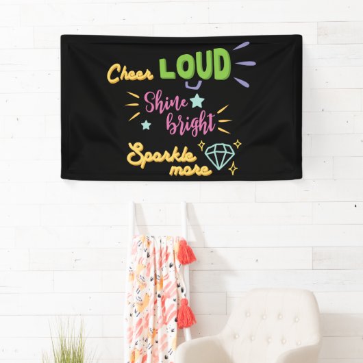 Cheerleader Cheer Loud Shine Bright Sparkle more  Spandoek (Insitu)