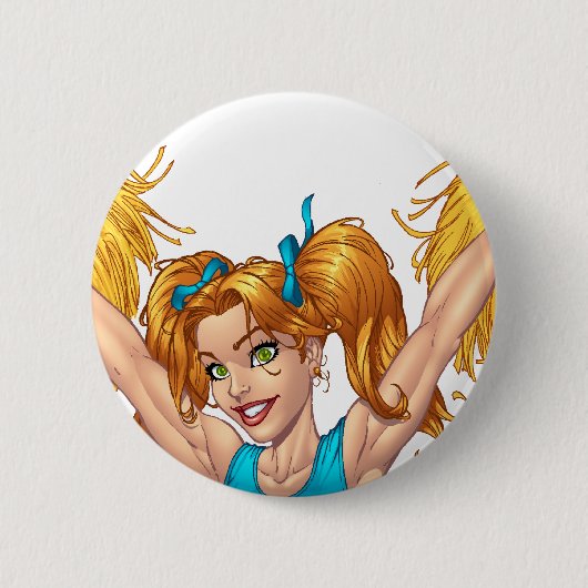 Cheerleader Cheerlead Stuff Ronde Button 5,7 Cm (Voorkant)