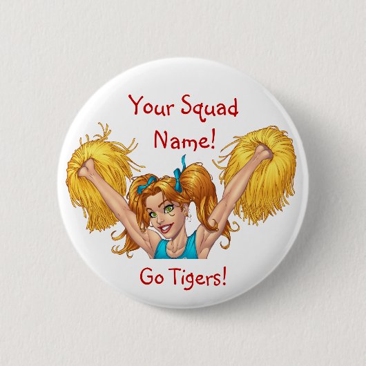 Cheerleader Cheerleading  Button (Voorkant)