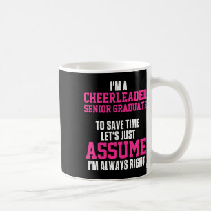 Cheerleader Cheerleading Juichen Rechts Senior Gra Koffiemok