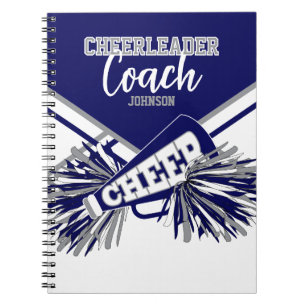 Cheerleader Coach - Marineblauw, Gary & Wit Notitieboek