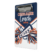 Cheerleader Coach - Navy Blue, Orange & White Mini Klembord (Angled2)