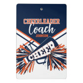 Cheerleader Coach - Navy Blue, Orange & White Mini Klembord (Achterkant)
