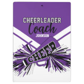 Cheerleader Coach - Purple, Black & White Klembord (Achterkant)