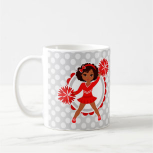 Cheerleader - Cute Red African American Cheer Koffiemok