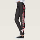 Cheerleader Dark Red Typography Letters Leggings (Links)