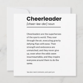 Cheerleader Definitie, Cheerleading Dank u